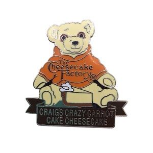 Herrington Teddy Bears Cheesecake Factory Craig’s Carrot Cake Pin 2012 LE